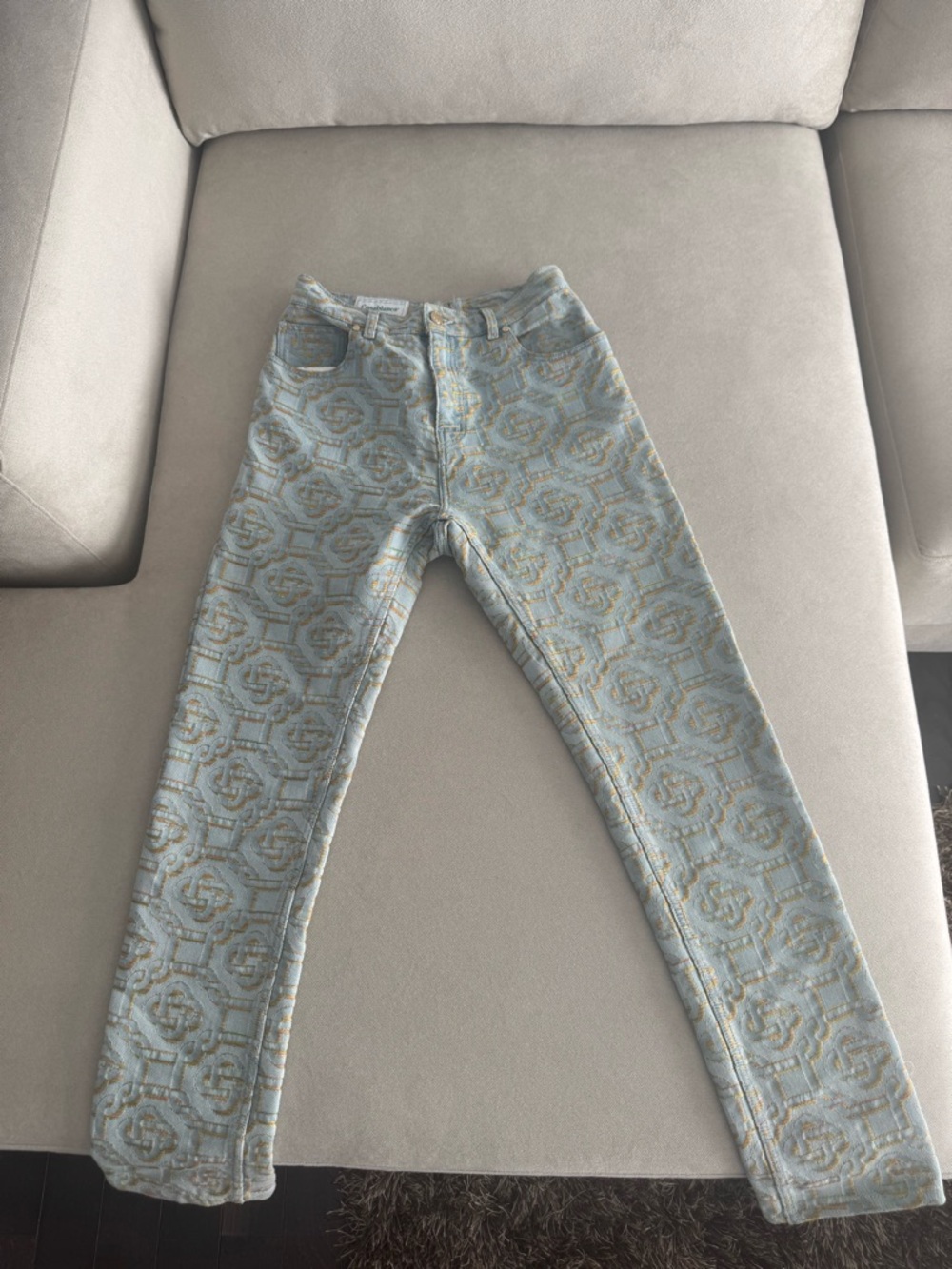 Casablanca monogram printed denim jean